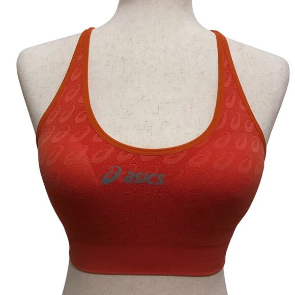 ASICS NWT Orange Sports Bra Women XS/S (32B/C) - Picture 1 of 12